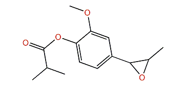 2-Methoxy-4-(3-methyloxiran-2-yl)-phenyl 2-methylpropionate